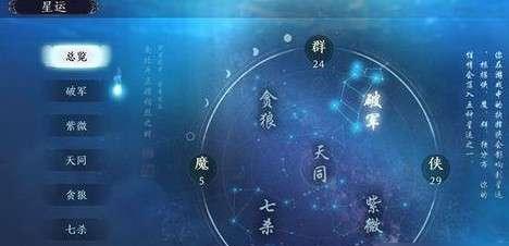 天涯明月刀手游星运值如何快速提升？汇总所有有效方法！