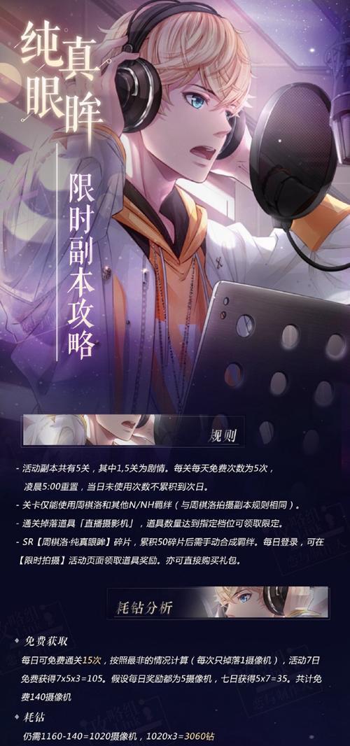 恋与制作人周棋洛拍摄副本第一章1-2通关方法是什么？